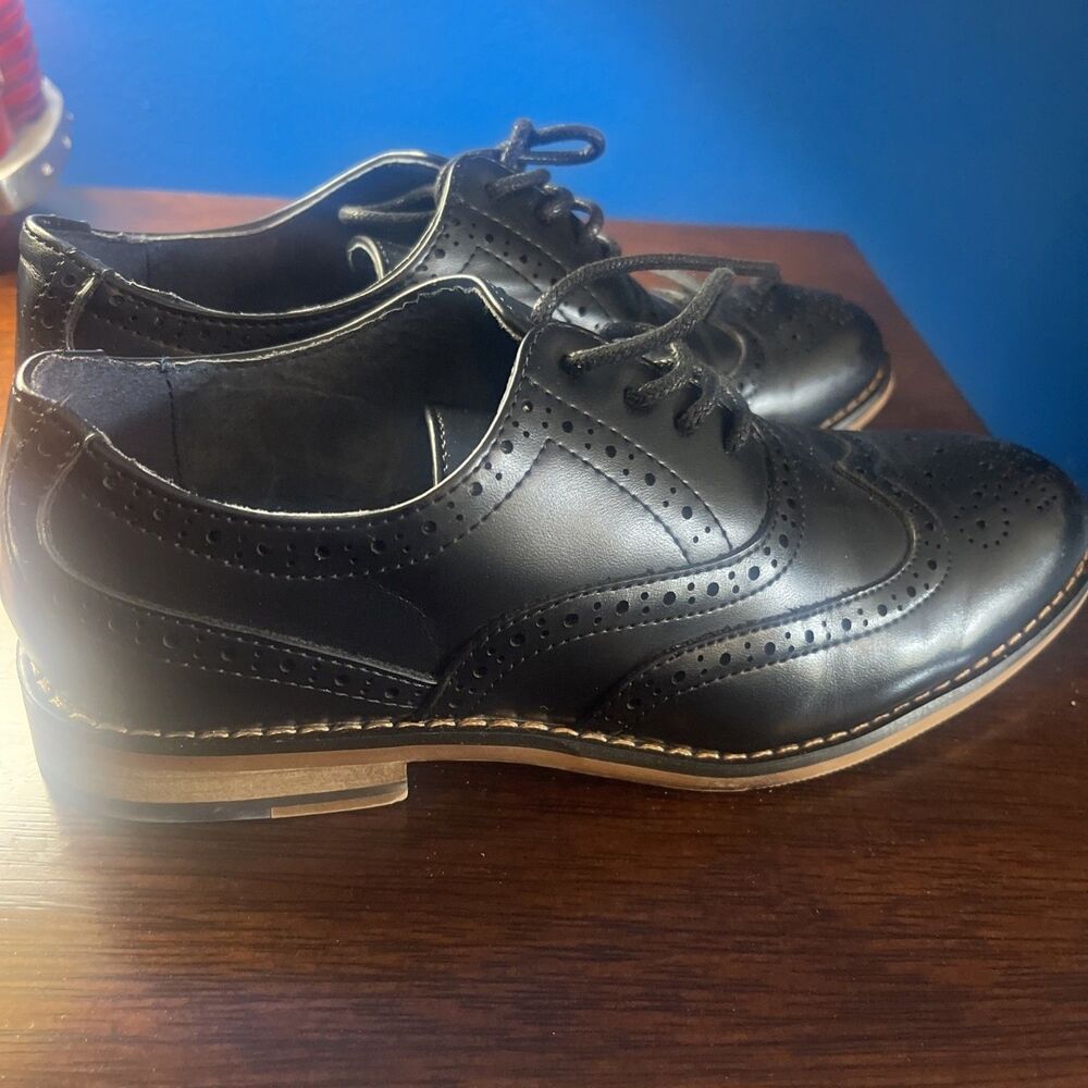 Bruno Marc Boy's Prince-Black K2 Classic Oxfords Wingtip Dress Shoes size 2
